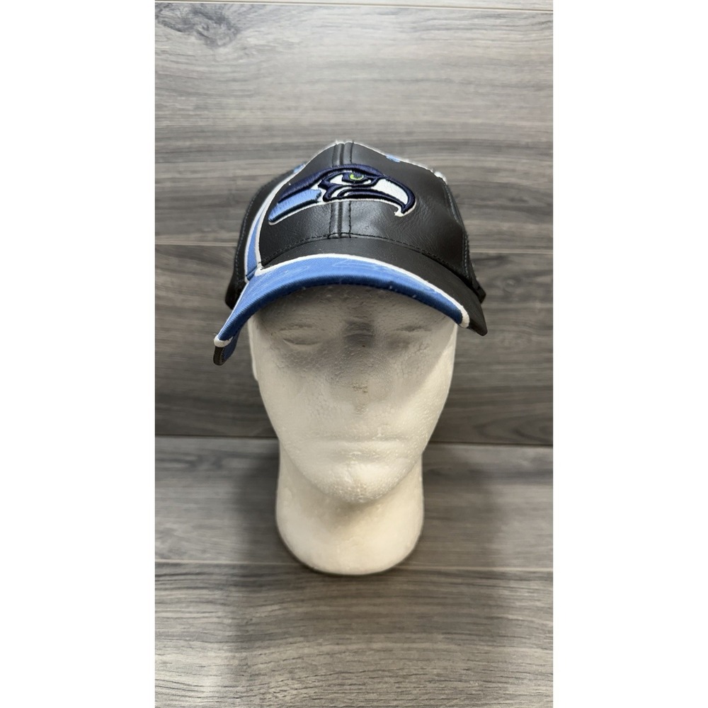 Seattle Seahawk Reebok Leather Adjustable Hat Vintage SnapBack Football NFL